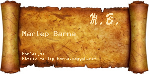Marlep Barna névjegykártya